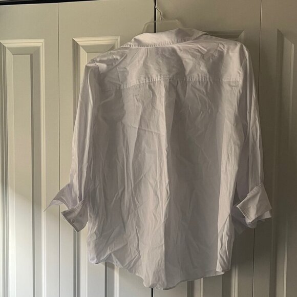 NWT Madewell Relaxed Button-Front 100% Cotton Shirt in Poplin, White, XL - Picture 9 of 9